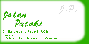 jolan pataki business card